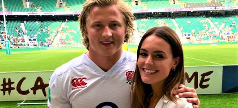Tommy at Twickenham with Lucy
